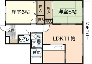 恵夢五番館【3階】の間取り