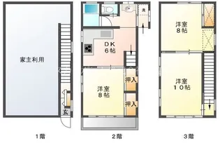 静岡県浜松市中央区高丘北1【一戸建】の間取り