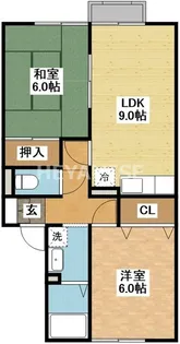 セジュール城戸【1階】の間取り