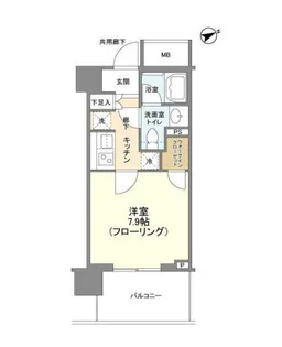 ブランズタワー大船【6階】の間取り