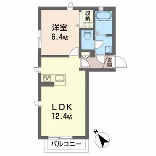 ソレイユあさか【2階】の間取り