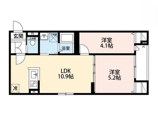埼玉県川越市新宿町5【アパート】の間取り