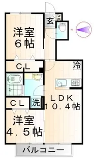 東京都足立区西伊興3【アパート】の間取り