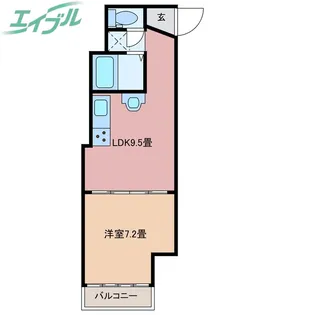 安島コーポ【4階】の間取り
