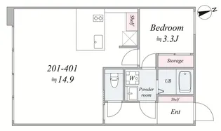 THE TRIAS【2階】の間取り