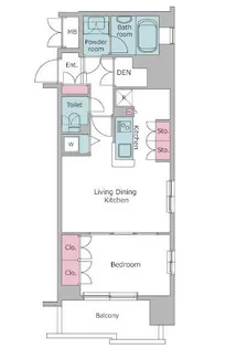 レジディア御茶ノ水【14階】の間取り