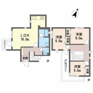 グリーンビレッジ北方IIの間取り