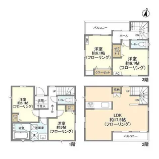 埼玉県さいたま市浦和区上木崎6【一戸建】の間取り