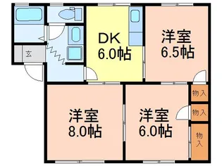 リリーハウス【1階】の間取り