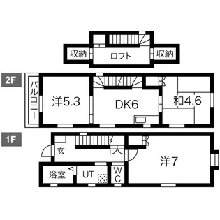 宮城県仙台市宮城野区銀杏町【一戸建】の間取り