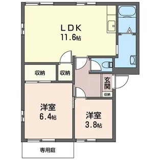 コーポ大和【1階】の間取り