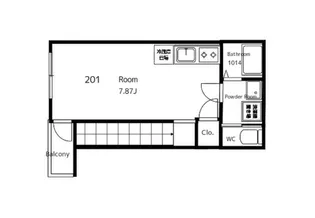 ヴォーノン曙橋【1階】の間取り