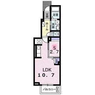 クラール朔日市A【1階】の間取り