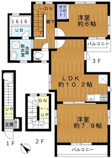 東京都渋谷区恵比寿2【アパート】の間取り