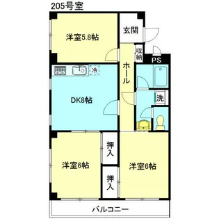東京都葛飾区南水元4【マンション】の間取り