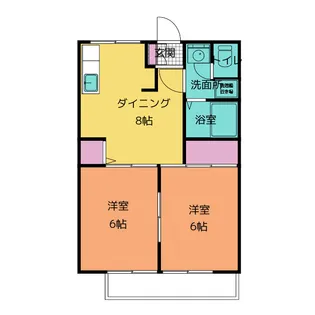 サンフォレスト二重堀 A棟【1階】の間取り