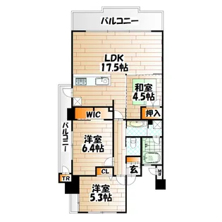 ライブスクエア小倉駅オーシャンテラス【5階】の間取り