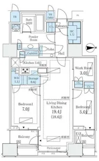 三田ガーデンヒルズ イーストヒル【8階】の間取り