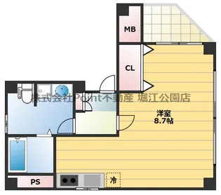 大阪府大阪市浪速区立葉1【マンション】の間取り