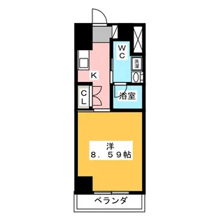 フローラ供米田【5階】の間取り