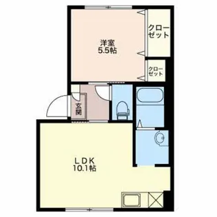 オンディーヌ B【2階】の間取り