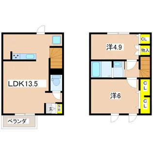 旭・リマールひらさ【1階】の間取り