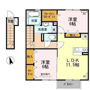 リール・ロージェ C【2階】の間取り