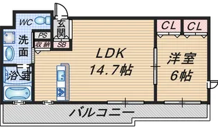 PHOENIX緑地公園【3階】の間取り