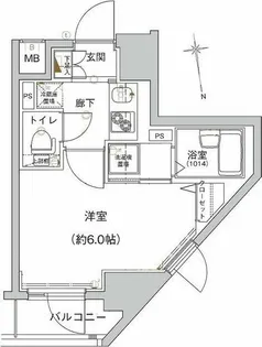 ハーモニーレジデンス御茶ノ水【5階】の間取り