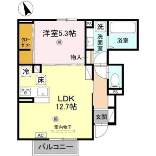 ヴィラーチェII【1階】の間取り