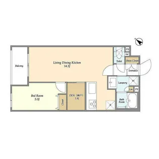 東京都目黒区中町1【マンション】の間取り