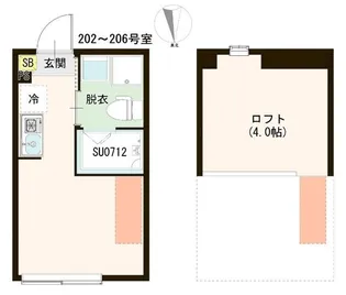 ハーモニーテラス下井草III【2階】の間取り