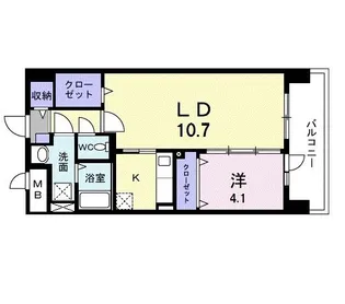 アベニール国立【3階】の間取り
