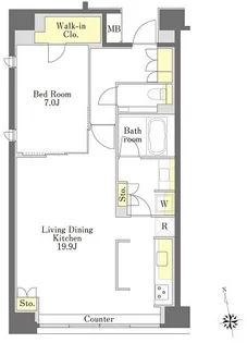 プライムメゾン三田綱町【2階】の間取り