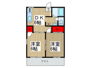 メゾンかしわ【1階】の間取り