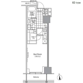 パークハビオ門前仲町【2階】の間取り