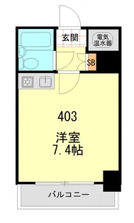 中銀第2新橋マンシオン【4階】の間取り