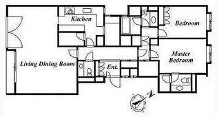 フォレストテラス松濤【3階】の間取り