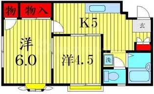 クレセント四ツ木【1階】の間取り