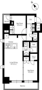 DIPS赤羽RESIDENCE【9階】の間取り