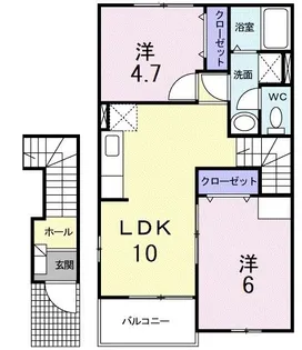 コンドミニアム国分A【2階】の間取り