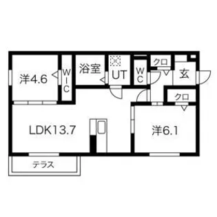 licorice B棟 B棟【3階】の間取り