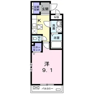 ジュネス・M【1階】の間取り