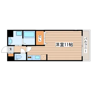 レーベンス柏木【1階】の間取り