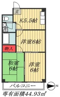 メゾン光大野【1階】の間取り