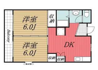 八幡ハイツ【1階】の間取り