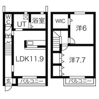 カーサグランデ(鶴巻)の間取り
