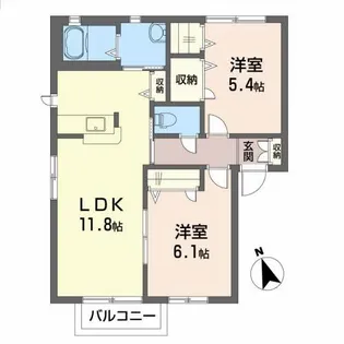 サザンハイツ【2階】の間取り