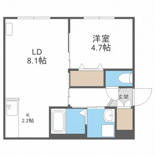 FAVORITE NAKANOSHIMA(フェイバリト中の島)【1階】の間取り