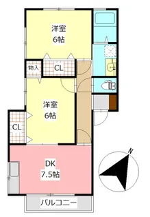 フラワーコーポ立岡【2階】の間取り